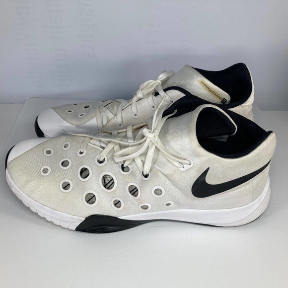 Nike Zoom Hyperquickness 3 White Size 18 Men's Basketball Shoes 812976-101 GREAT - Picture 2 of 10